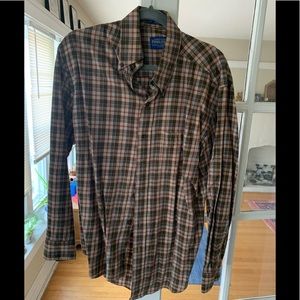 Pendleton Cotton/Wool Blend Plaid Button Up Shirt